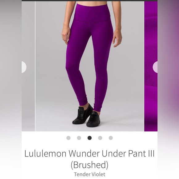 LULULEMON Wunder Under Pant III BR Tender Violet Size 4 $98 Retail Purple Soft - Picture 1 of 9